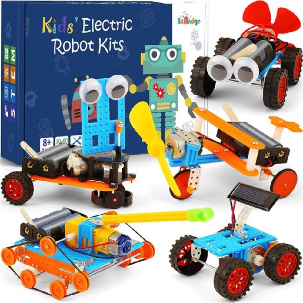 5 Set STEM Kits for Kids Crafts Boys Gifts Toys Birthday Gift, Robot Building